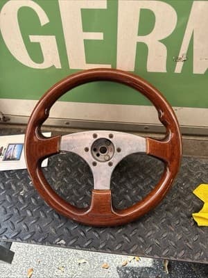Wood Wooden Steering Wheels With Adapter Made In Italy In Very Good Condition - Image 1