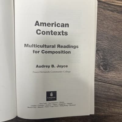 AMERICAN CONTEXTS: MULTICULTURAL READINGS FOR COMPOSITION By Audrey B. Joyce - Thumbnail 2