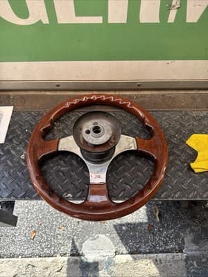 Wood Wooden Steering Wheels With Adapter Made In Italy In Very Good Condition - Thumbnail 2