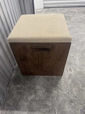 Custom Solid Walnut Waterfall Office Deck With Matching Stools By Mash Studio - Thumbnail 8
