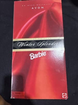 1998 Avon Winter Splendor Barbie Special Edition African American Doll Open Box - Thumbnail 2