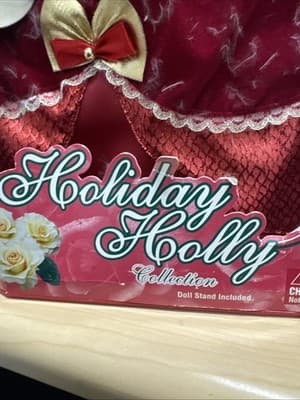 Vintage Holiday Holly 1998 Stunning Maroon Dress African American New - Thumbnail 3
