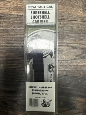 Mesa Tactical 6-Shell Shotshell Carrier for Remington 870 (6-shell, 20 GA)Black - Thumbnail 2
