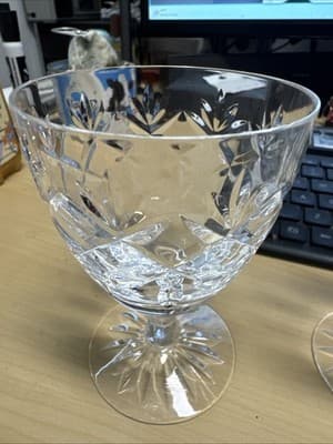VINTAGE WEBB CORBETT "PRINCE CHARLES" CRYSTAL WINE GOBLET ENGLAND 7 Units - Thumbnail 2