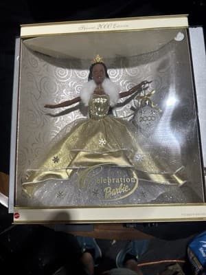 Rare Celebration Barbie African American 2000 Special Edition Holiday - Image 1
