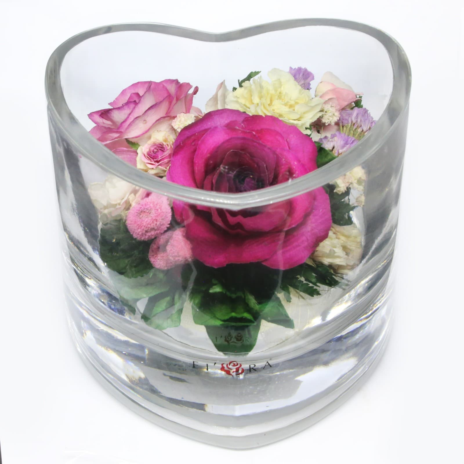 Fiora Flower Preserved Roses in Glass Vase – Real Roses Last 5 Years - Image 1