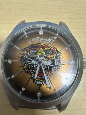 Ed Hardy Gladiator Collection Tiger Unisex Watch New Battery - Image 1