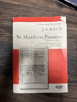 St. Matthew Passion Vocal Score Johann Sebastian Bach - Image 1