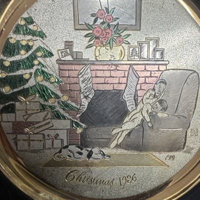 The Art of Chokin Porcelain Plate 6" 24kt Gold Japan Yoshinobu Hara 2nd edition - Thumbnail 2