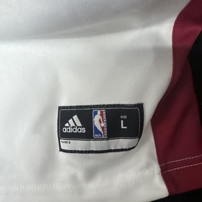 Adidas NBA Miami Heat LeBron James #6 White Home Jersey Size L - Thumbnail 3