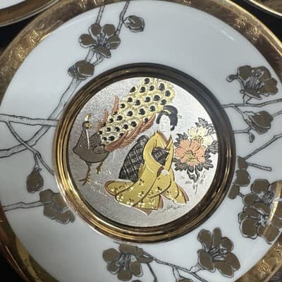 Eternal Wishes of Good Fortune Chokin Plates Collection Of 10 By Hamilton - Thumbnail 5