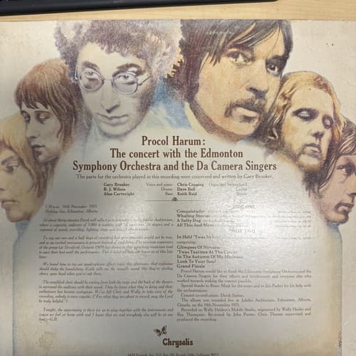 Procol Harum Live Edmonton Symphony SP 4335 Vinyl LP - Thumbnail 2