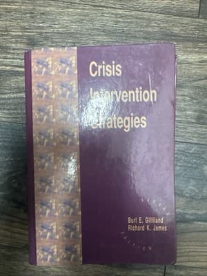 CRISIS INTERVENTION STRATEGIES By Burl Gilliland & Richard K. James - Hardcover - Image 1