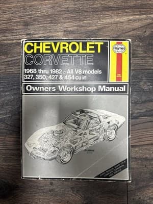 Chevy Corvette 1968-1982 Shop Service Repair Manual Wiring Diagrams Engine V8 - Image 1