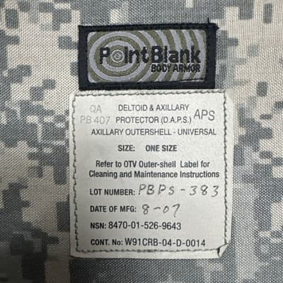 MILITARY ACU DELTOID & AXUILLAR WITH INSERT A SET ONE SIZE - Thumbnail 2