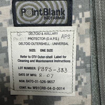 Deltoid Protector w/ Ballistic Inserts (Set of 2) - Thumbnail 4