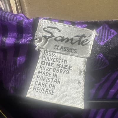 vintage SANTE CLASSICS one size CAFTAN mumu pakistan lounge DRESS graphic - Thumbnail 2