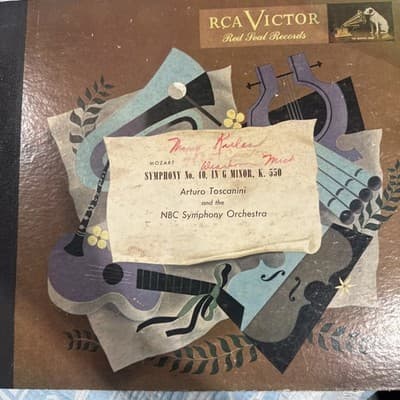 Mozart Symphony No 40, In Minor RCA Victor 12" 78 RPM Arturo Toscanini And NBC O - Thumbnail 2