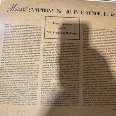 Mozart Symphony No 40, In Minor RCA Victor 12" 78 RPM Arturo Toscanini And NBC O - Thumbnail 6