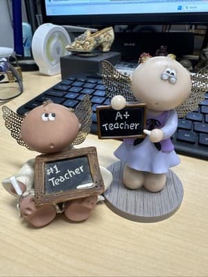 Teacher Gift Angel Cheeks #1 Teacher Russ Berrie X2 - Image 1