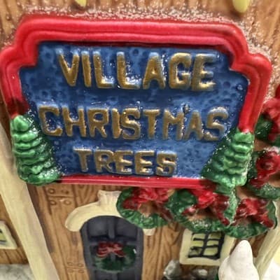 1998 Dickens Collectables Towne Lighted Town Series Village Christmas Trees - Thumbnail 3