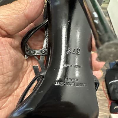 Saint Laurent YSL Sandals Size 37.5 glomer/gold. Cassandra 100 YSL - Thumbnail 7