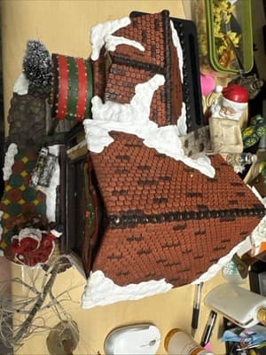 Christmas Streets 2005 Collection Fiber Optic Lighted Flower Shop Porcelain - Thumbnail 6