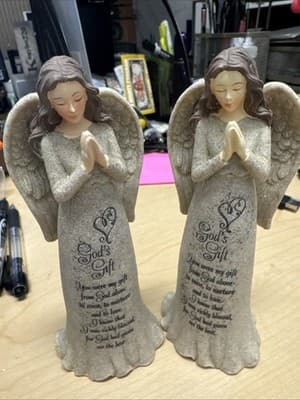 Angel God's Gift Figurine X2 - Image 1