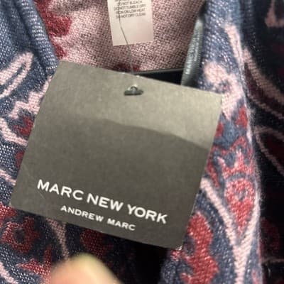 Marc New York by Andrew Marc animal print poncho wrap One Size NWT - Thumbnail 4