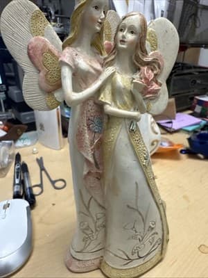 Mia Flora Angel Star Figurine Nature's Blessings Mother Daughter - Image 1