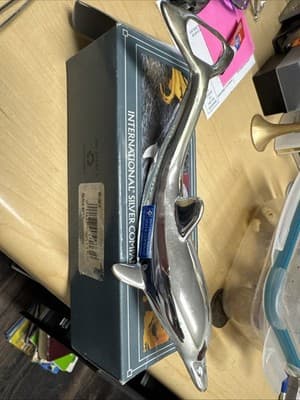 Vintage International Silver Company Dolphin Shaped Bottle Opener NIB Sealed - Thumbnail 2