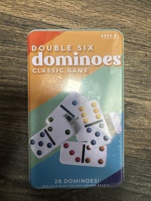 Anker Play Double Six Dominoes Tin Container Classic Games NEW SEALED - Image 1