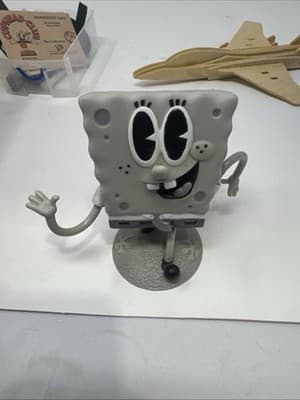 Spongebob Squarepants Culturepants SPONGEBOB OLD TIMEY 5" Figure Black And White - Image 1