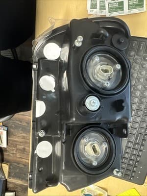 Headlight Assembly Chrome Housing Clear Lens Fit 99-04 Grand Cherokee - Thumbnail 2