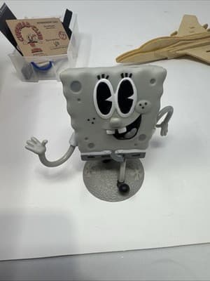 Spongebob Squarepants Culturepants SPONGEBOB OLD TIMEY 5" Figure Black And White - Thumbnail 2