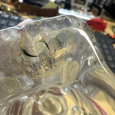 Vintage Clear Glass Child Angel on Knees Slim Candle Holder Figurine - Thumbnail 4