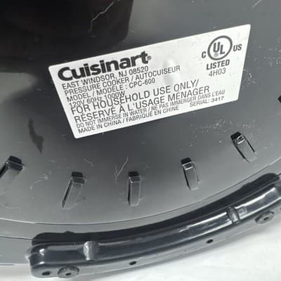 CUISINART CPC-600 PRESSURE COOKER SLOW MANUAL 6 QT - Thumbnail 3