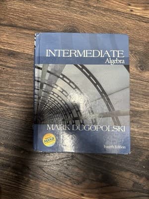 MP: INTERMEDIATE ALGEBRA W/ Student Solutions Manual By Mark Dugopolski *2 Books - Image 1