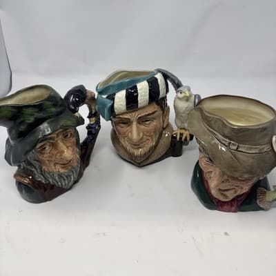 3 1958 Royal Doulton Toby Mugs Large New - Image 1