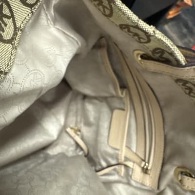 Michael Kors Vanilla Signature MK Jet Set Tote Bag Gold Hardware - Thumbnail 4