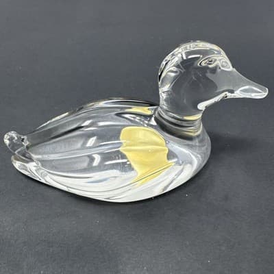Princess House Crystal Duck Figurine Paperweight - Image 1