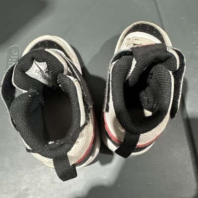 Nike Court Borough Mid 2 Sneakers Shoes Kid's Size 6c White Red Black CD7784-110 - Thumbnail 3