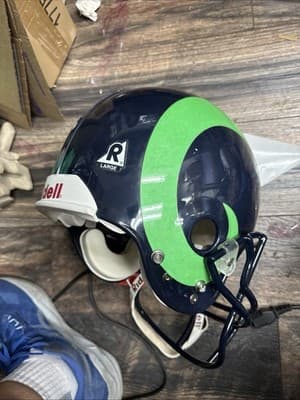 Los Angeles Rams Alternate NFL Full Size L Authentic Football Helmet Rare! - Image 1