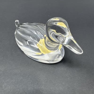 Princess House Crystal Duck Figurine Paperweight - Thumbnail 2
