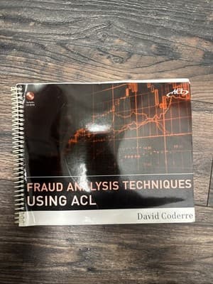 FRAUD ANALYSIS TECHNIQUES USING ACL By David Coderre *Excellent Condition* - Image 1