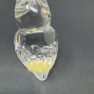 Princess House Crystal Owl 24% Lead Glass Paperweight Made in Germany - Thumbnail 3