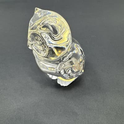 Princess House Crystal Owl 24% Lead Glass Paperweight Made in Germany - Thumbnail 2