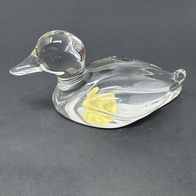 Princess House Crystal Duck Figurine Paperweight - Thumbnail 4