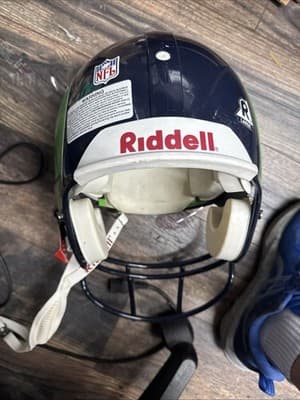 Los Angeles Rams Alternate NFL Full Size L Authentic Football Helmet Rare! - Thumbnail 2