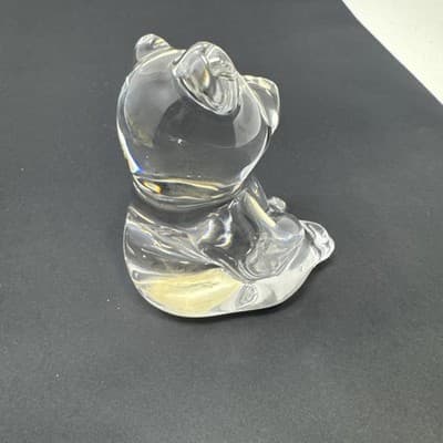 Jonal Crystal Paperweight Figurine Bear Holding Heart Germany Full Lead 24% - Thumbnail 4